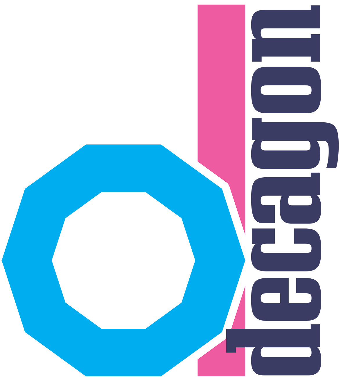 Decagon logo with upward lettering